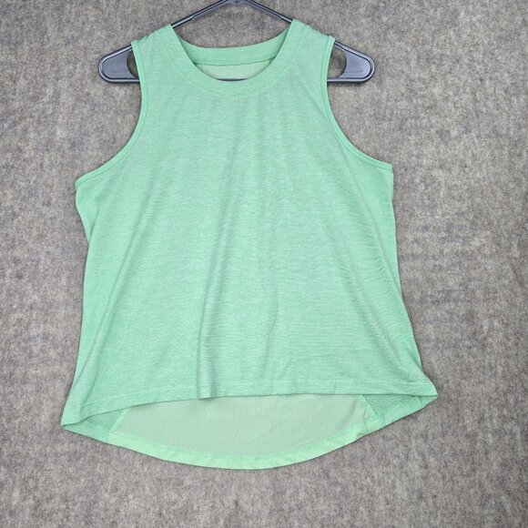 Avia Womens Medium Green High-Low Racerback Tank Top With Mesh Paneling - Picture 1 of 5